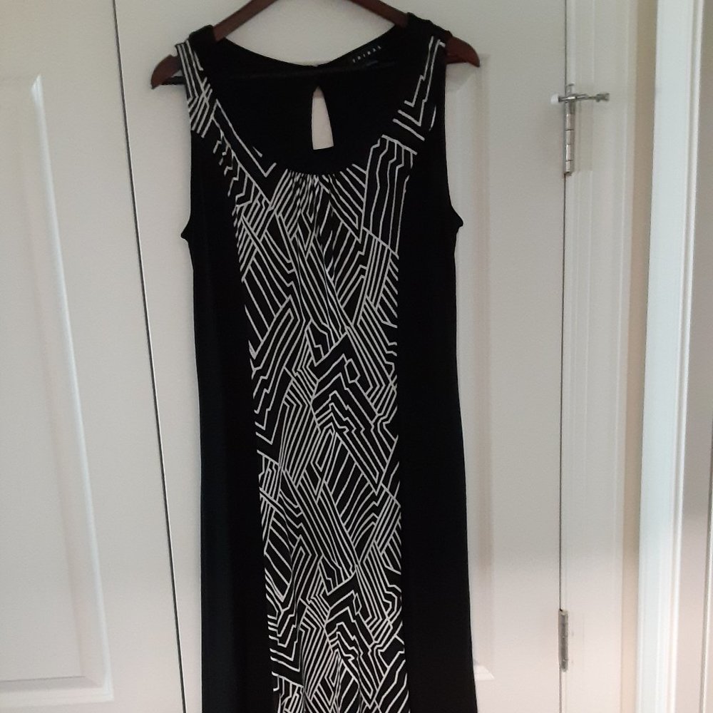 Slimming Black tribal Tank Dress